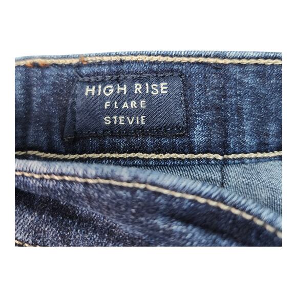 Lucky Brand Stevie Jeans Women 16/33 High Rise Flare Blue Denim Western Cowgirl - Picture 10 of 12